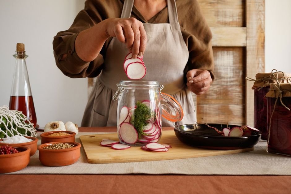 fermenting jars kitchen counter