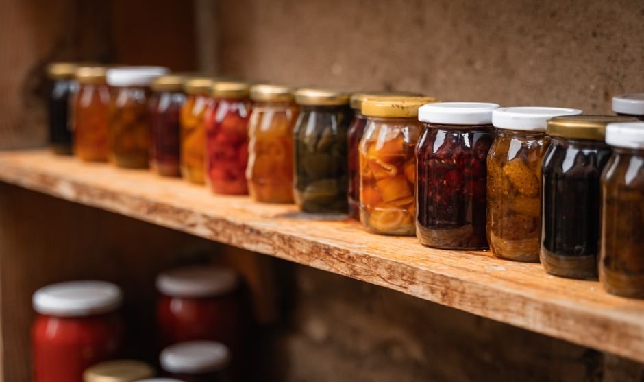 canning jars boiling pot